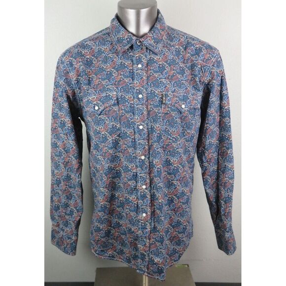 Cinch Other - Mens Cinch Western Button‎ Front Shirt Size L Modern Paisley Pearl Snap Rodeo